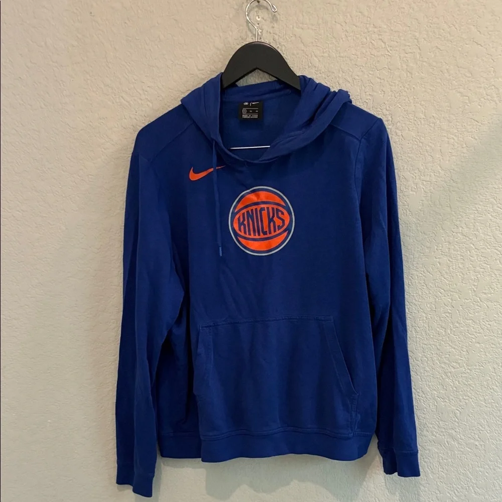 Nike Blue Pullover Hoodie with White Nike Swoosh Tag